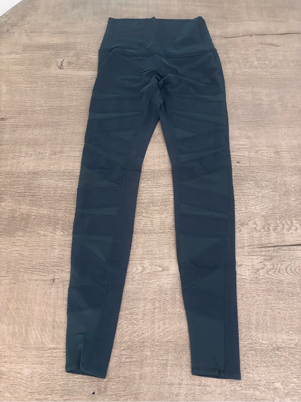 lululemon athletica Blue High-Rise Mesh-Detail Leggings